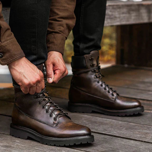 Double Tone Mountain Climber Boots Italian Cow Leather