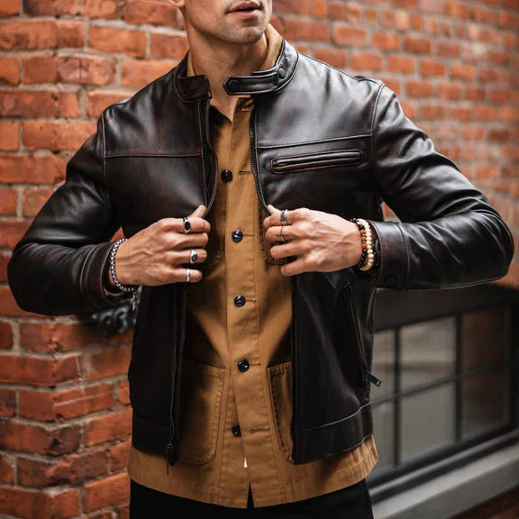 Double Tone Italian Leather Jacket