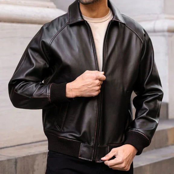 Andromeda Imported Australian Sheep Merino Leather Jacket