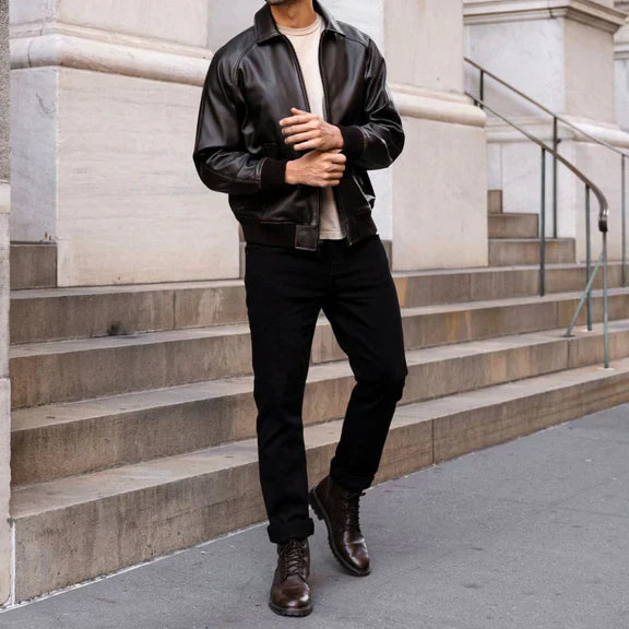 Andromeda Imported Australian Sheep Merino Leather Jacket