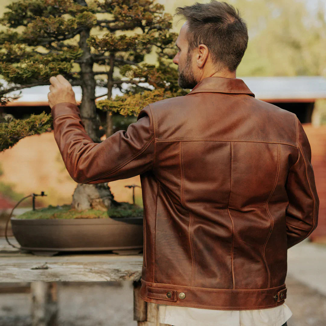 Vintage Italian Cow Leather Jacket