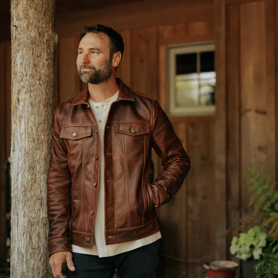 Vintage Italian Cow Leather Jacket