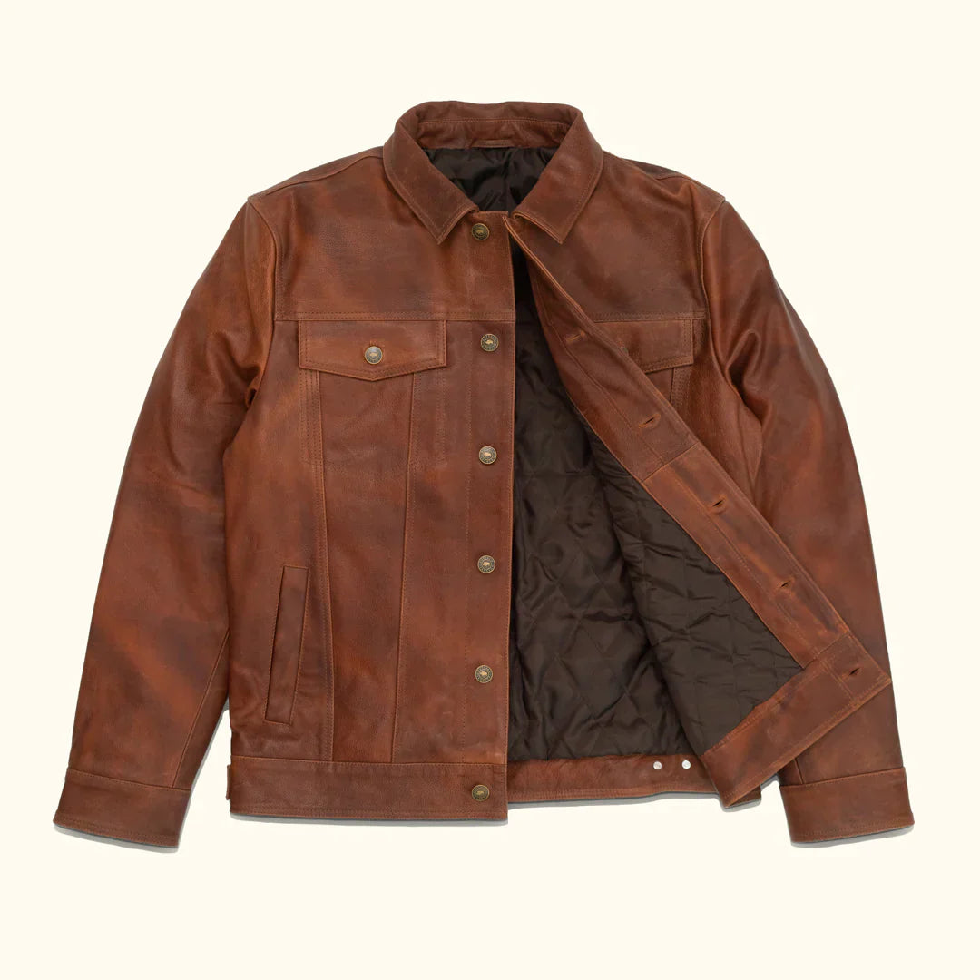 Vintage Italian Cow Leather Jacket