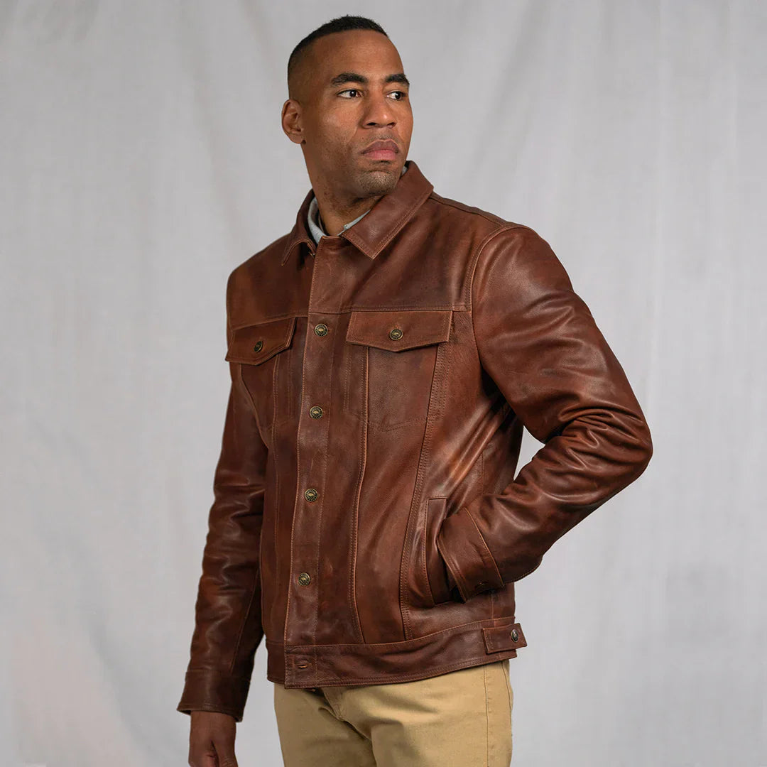 Vintage Italian Cow Leather Jacket