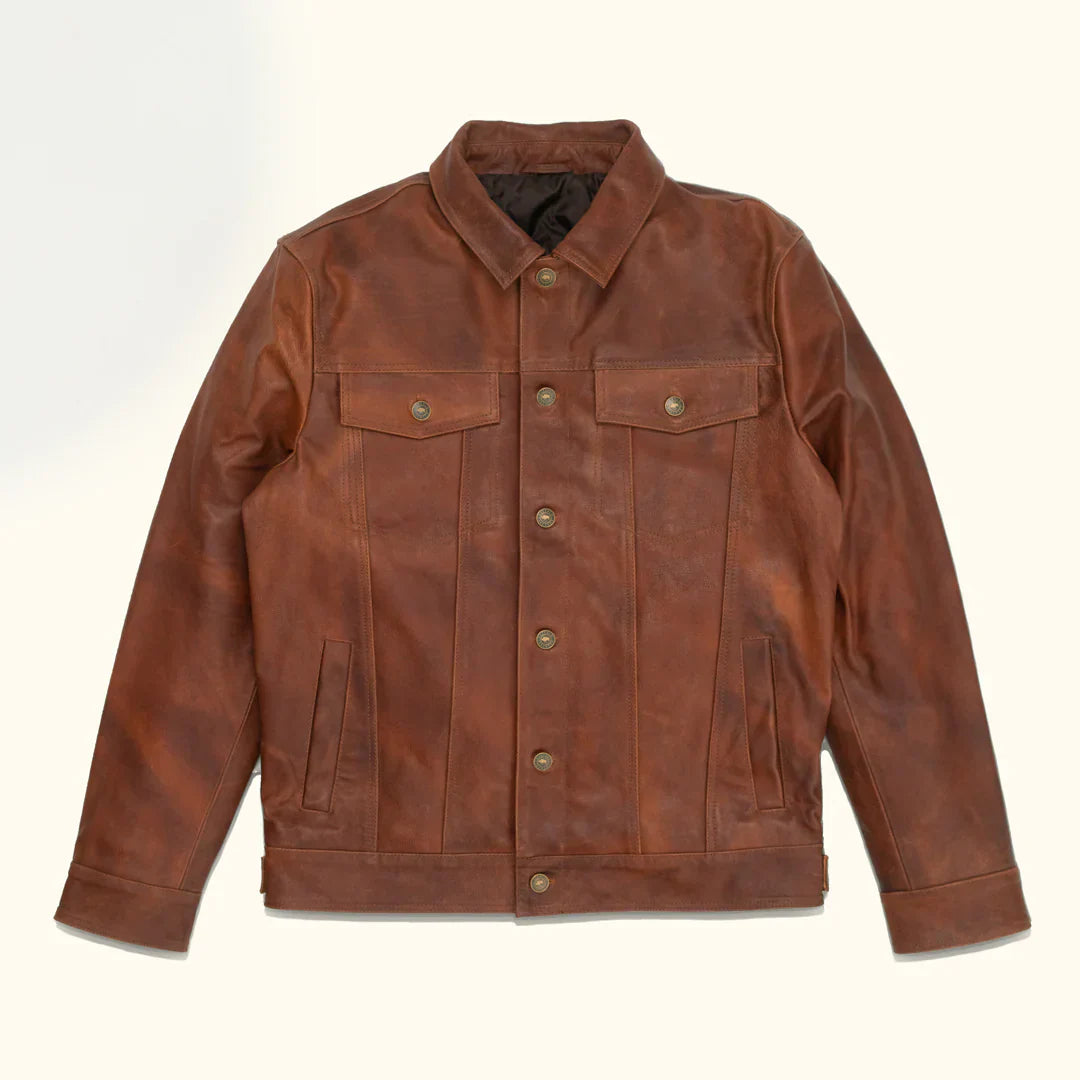 Vintage Italian Cow Leather Jacket