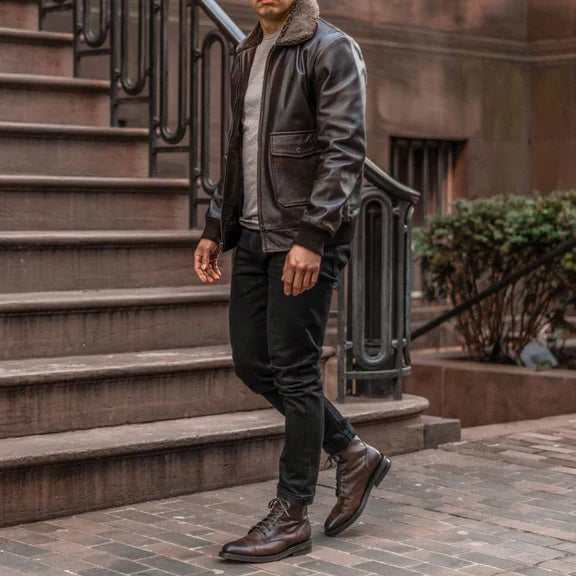 Gladiator Italian Cow Leather Jacket