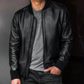 Bomber Imported Australian Sheep Merino Leather Jacket